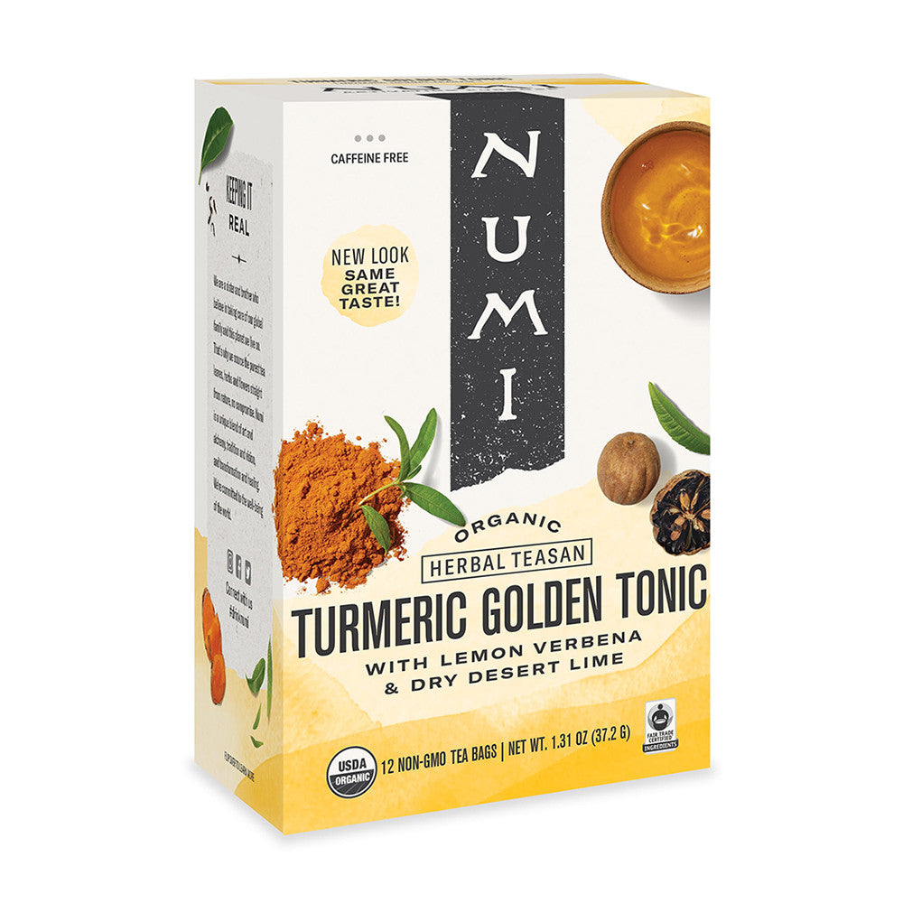 Numi Organic Tea, Golden Tonic Tea Bags, 12 Ct